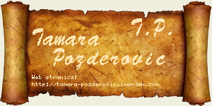 Tamara Pozderović vizit kartica